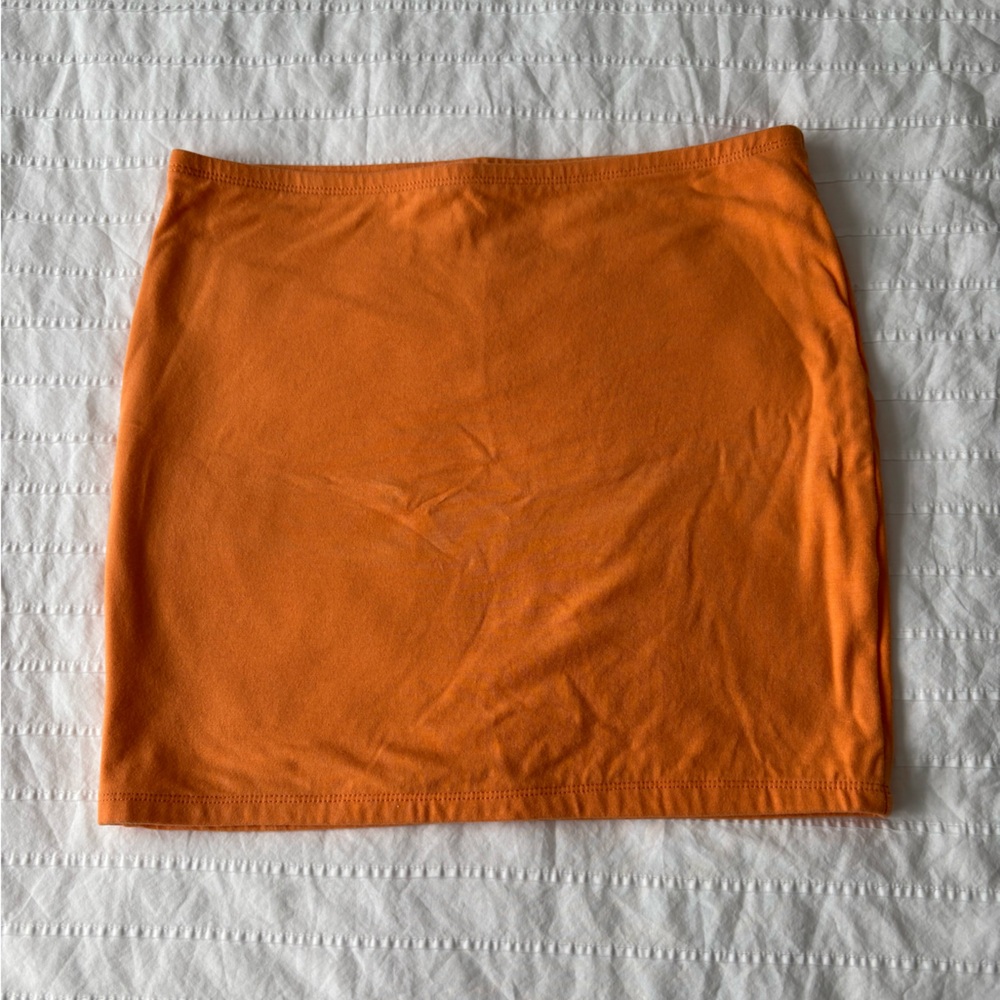 Garage Bright Orange Mini tube Skirt